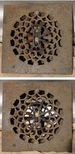 Operable Louvered Cast Iron Floor Grate Vent  