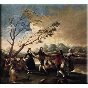 Dance of the Majos at the Banks of Manzanares 16x15 Streched Canvas 