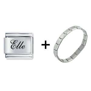    Edwardian Script Font Name Elle Italian Charm Pugster Jewelry
