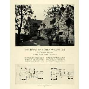 1927 Print Albert Wilson Home Mamaroneck NY Blue Prints 