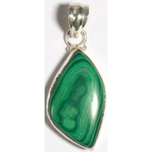  Malachite Pendant   Sterling Silver 