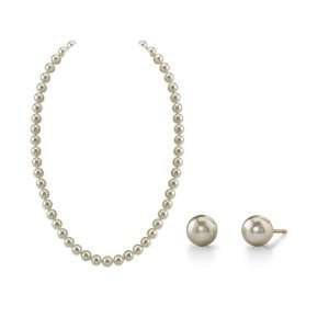   Round Majorca Pearl 17 inch Necklace and Earrings peora Jewelry