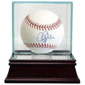  Autographed Cliff Lee Baseball   Official Major League w Glass Case 