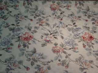 yds Red Green White Floral Print Fabric  