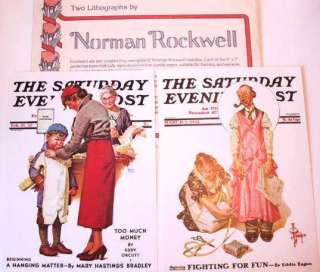 Two Norman Rockwell Lithographs Mint Condition  