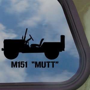  M151 Mutt Vietnam Era Jeep Top Down Black Decal Car 