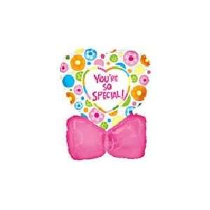   Airfill Youre So Special Heart & Pink Bow M113   Mylar Balloon Foil