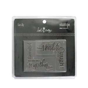    7 packs of Assorted Family Words Clear Stamps