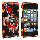 Black Red Clown Skull Hard Skin Case Cover Accessory for iPod Touch 
