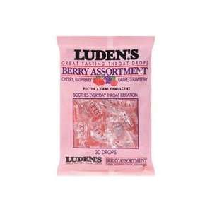  Ludens Throat Drops, Berry Assortment   30 Drops / Bag, 12 