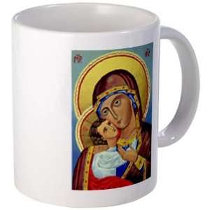  Russian Orthodox Icon of Mary Jesus Christian Mug by 