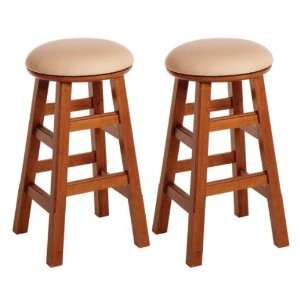  Furniture By Winsome Set of 2 26 Padded Swivel Stool 
