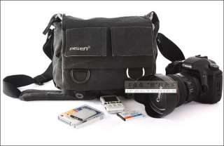 PISEN Waterproof Canvas Rucksack Camera Shoulder Outdoor Backpack Bag 
