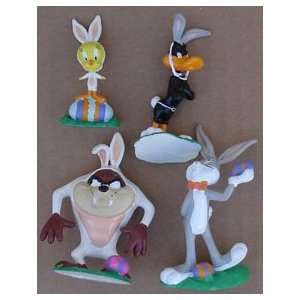 Looney Tunes Set Of (4) PVC 1994 Easter Figures