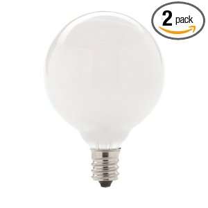   EnerSaver Halogen G16.5 Vanity Bulbs, White, 2 Pack