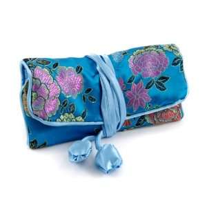  Outlet Item Jojos Silk Jewelry Roll   Turquoise 