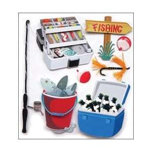  Jolees Boutique Dimensional Stickers Fishing