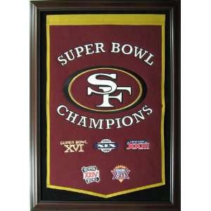 San Francisco 49ers Super Bowl Champions Unsigned Banner   NFL Banners 