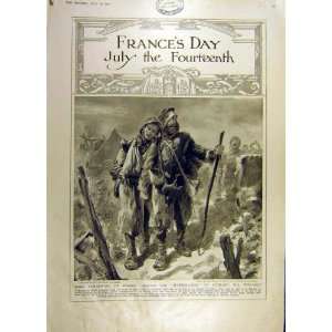  1916 France July Fourteenth Troops Marseillaise War Ww1 