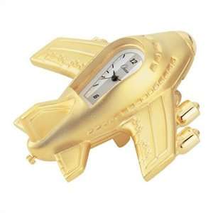  Mini Jumbo Jet Clock in Gold