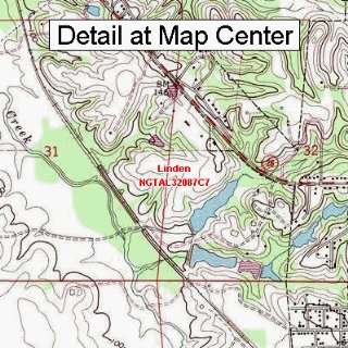   Map   Linden, Alabama (Folded/Waterproof)