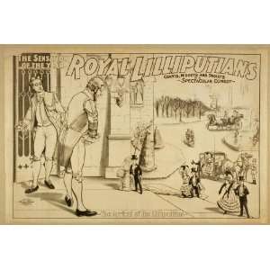 Poster Royal Lilliputians, the sensation of the year giants, midgets 