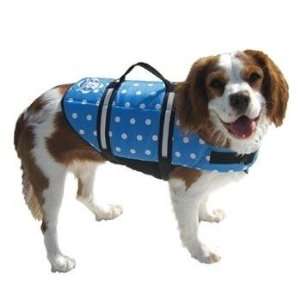  Doggy Lifejacket Blue Polkdot