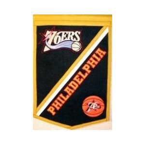  Philadelphia 76ers 12x18 Traditions Wool Banner Sports 