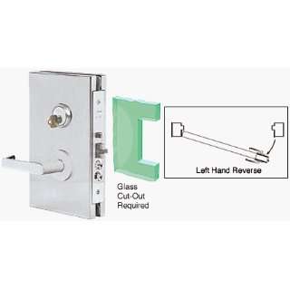 CRL 6x10 LHR Brushed Stainless Finish Center Lock with Deadlatch in 