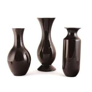  Painted Glass Vase   Black Series