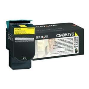  Original Lexmark C540H2YG 2000 Yield Yellow Toner 