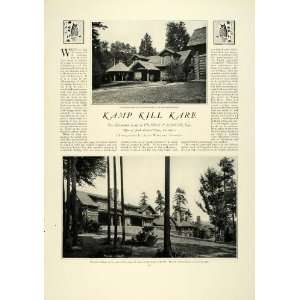 com 1923 Article Kamp Kill Kare Francis P. Garvan Adirondack Lodge NY 