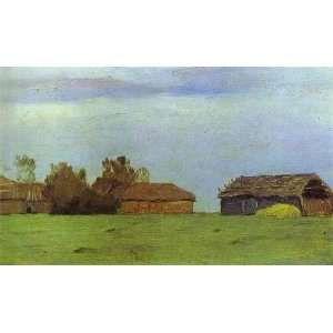   Isaac Levitan   24 x 14 inches   Landscape with Bui