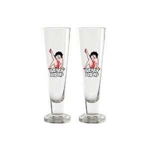  Betty Boop Leg Kick Pilsner Glasses Set of 2 (d) Kitchen 