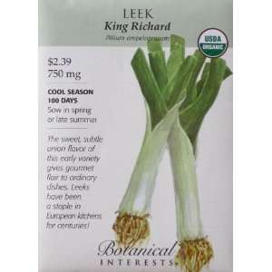  Leek Seeds King Richard Certified Organic Heirloom 