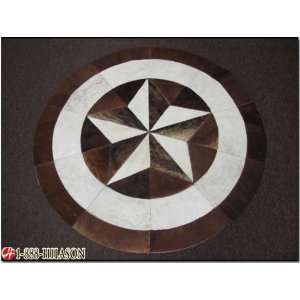  Hair On Leather Patchwork Cowhide Skin Rug Carpet Sports 