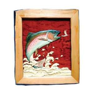  Leaping Trout Wood Art