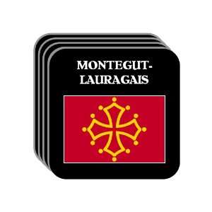 Midi Pyrenees   MONTEGUT LAURAGAIS Set of 4 Mini Mousepad Coasters