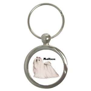  Maltese Key Chain (Round)