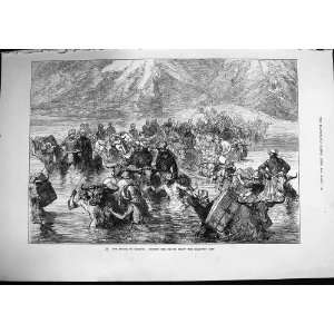    1874 Mission Yarkund Crossing River Shayok Khardung