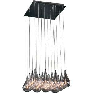 Larmes Collection 16 Light 19 Polished Chrome Pendant and Clear Glass 