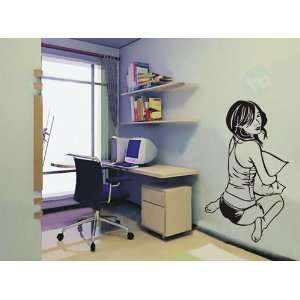Large  Easy instant decoration wall sticker look at me  
