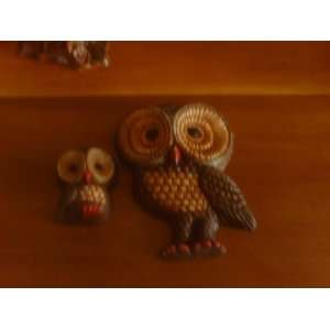 family of owls mother and baby from homco mom is 9x 51/2 baby is 3 1/2 