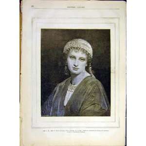  Portrait Venetian Lady Landelle French Print 1880