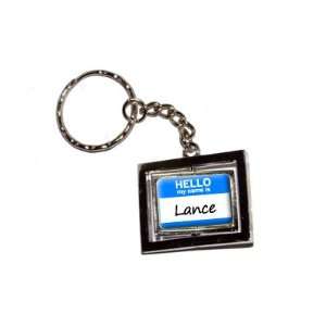  Hello My Name Is Lance   New Keychain Ring Automotive