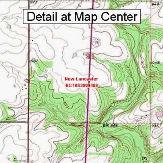 USGS Topographic Quadrangle Map   New Lancaster, Kansas 