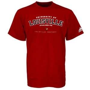  Adidas Louisville Cardinals Red Ambush T shirt Sports 