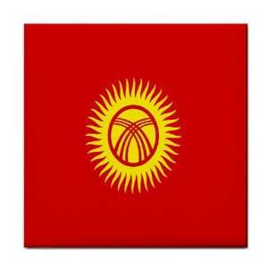  Kyrgyzstan Flag Tile Trivet 
