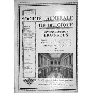 1930 BANK BRUSSELS MONTAGNE DU PARC OSTEND KURSAAL ROYAL PALACE HOTEL 