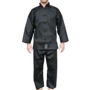  Kung Fu Uniform   Shock Wave Fighting Gear   Black Sports 